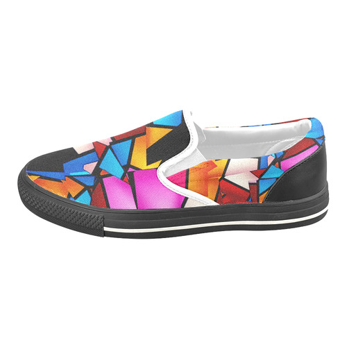 Lightning Pattern by Artdream Women's Unusual Slip-on Canvas Shoes (Model 019)