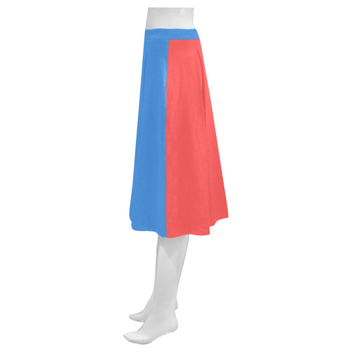 Blue and Red : Vintage artistic Dress edition 2016. New Art in designers Shop. Mnemosyne Women's Crepe Skirt (Model D16)