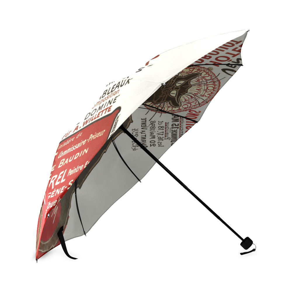 Le Chat Noir Art Nouveau French Vintage Foldable Umbrella (Model U01)