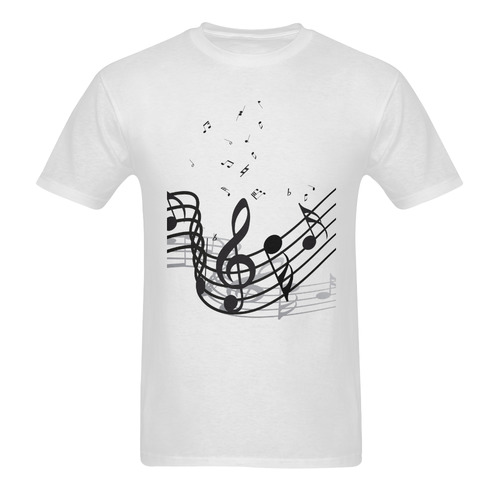 Music Men's T-Shirt in USA Size (Two Sides Printing)