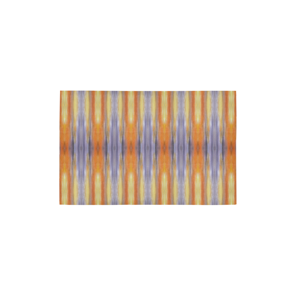 Gray Orange Stripes Pattern Area Rug 2'7"x 1'8‘’