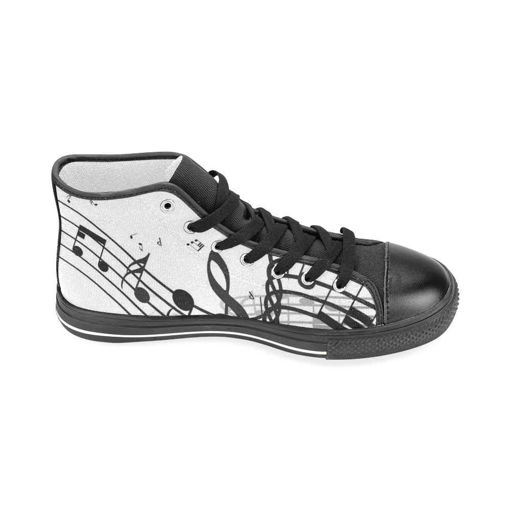 Music Men’s Classic High Top Canvas Shoes (Model 017)