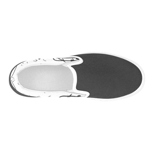 Music Men's Slip-on Canvas Shoes (Model 019)