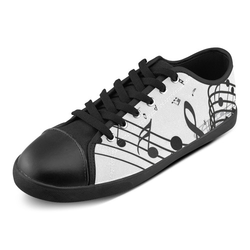 Music Canvas Shoes for Women/Large Size (Model 016)