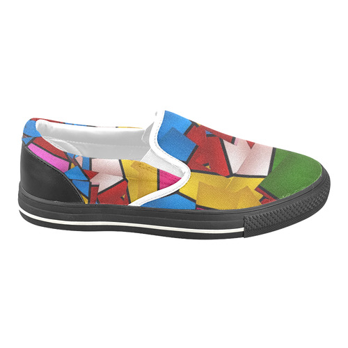 Lightning Pattern by Artdream Women's Unusual Slip-on Canvas Shoes (Model 019)