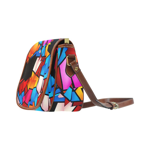 Lightning Pattern by Artdream Saddle Bag/Small (Model 1649) Full Customization