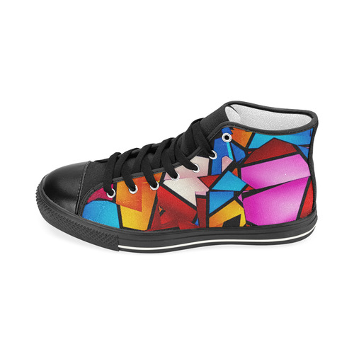 Lightning Pattern by Artdream Women's Classic High Top Canvas Shoes (Model 017)