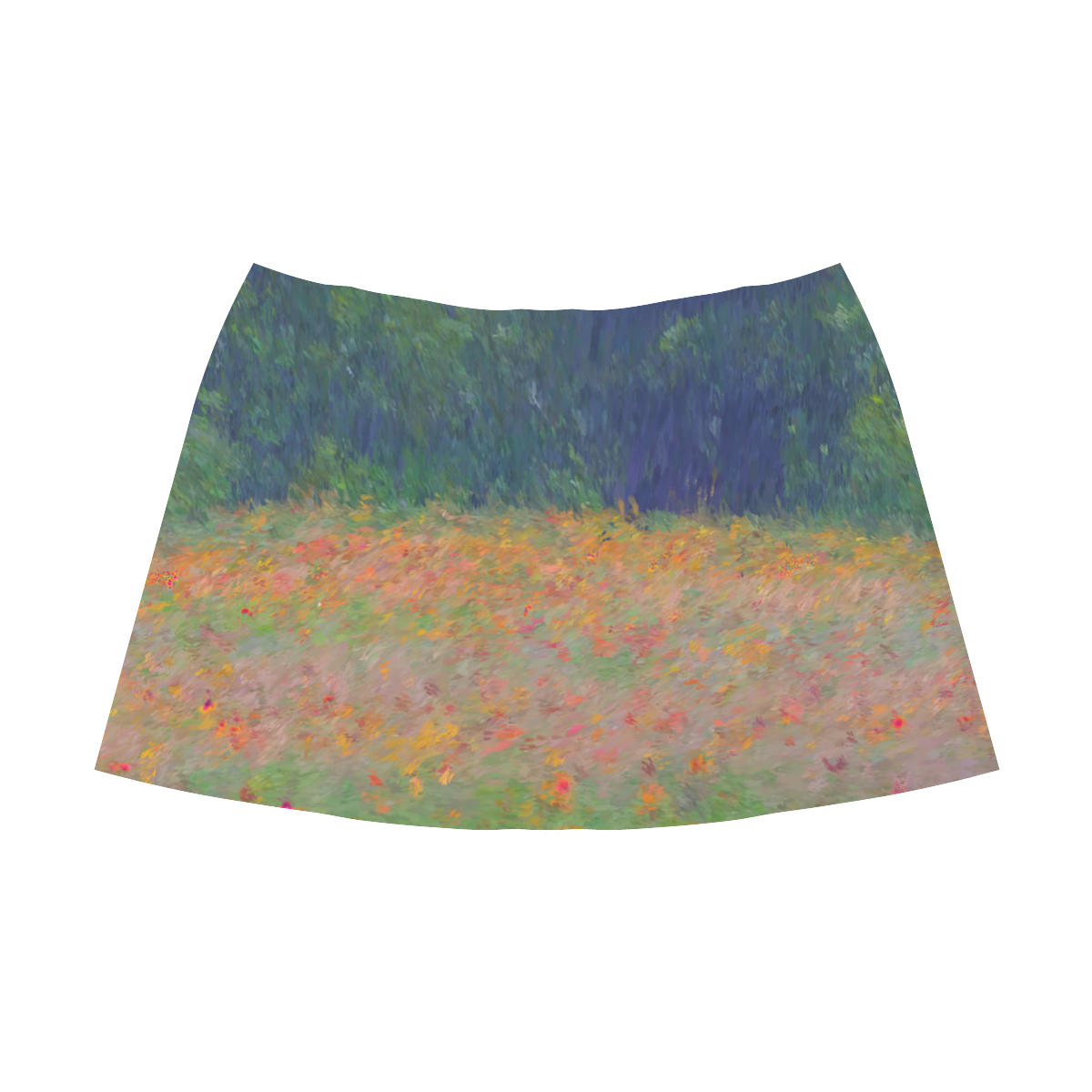 Floral carpet Mnemosyne Women's Crepe Skirt (Model D16)
