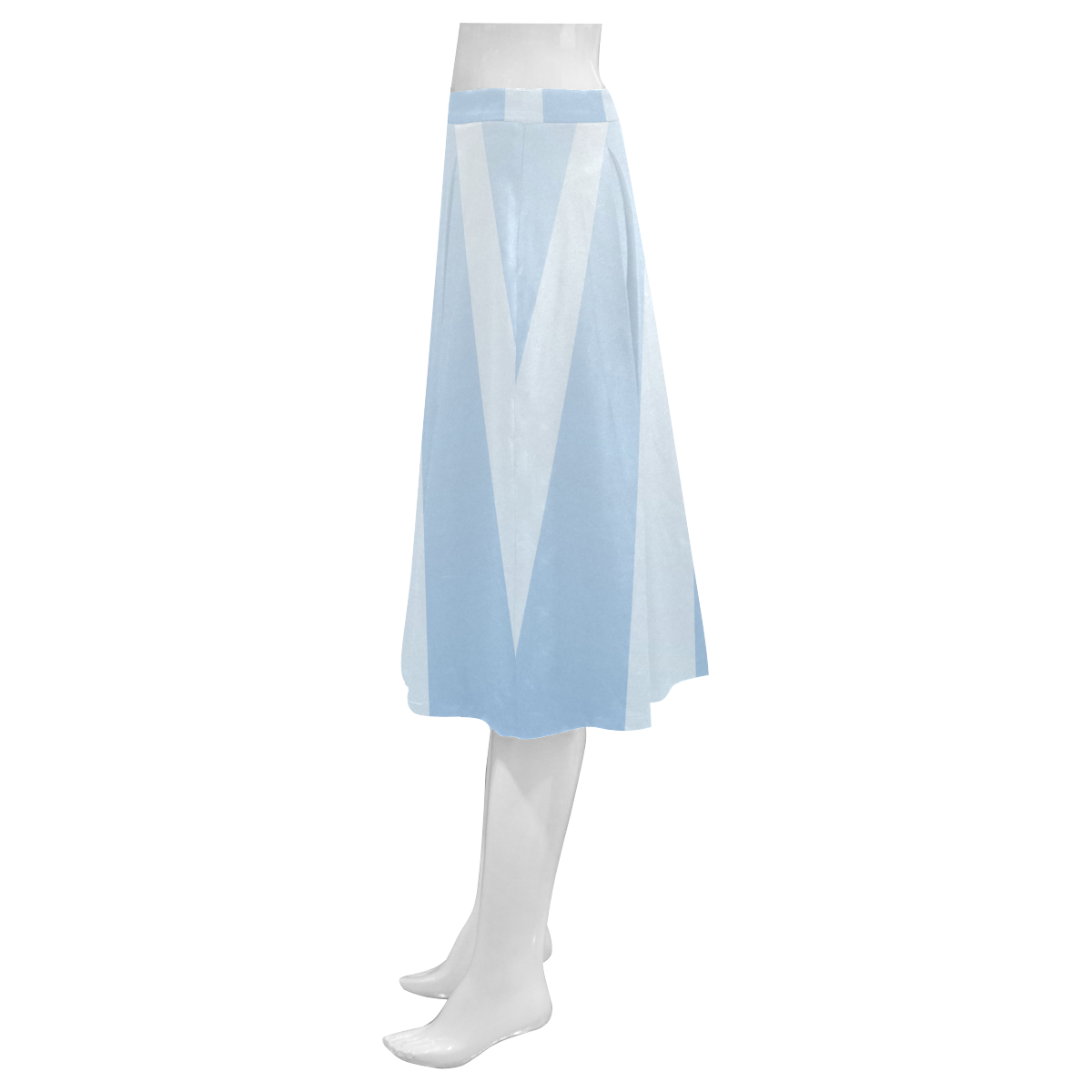 Sun Rayes blue Mnemosyne Women's Crepe Skirt (Model D16)