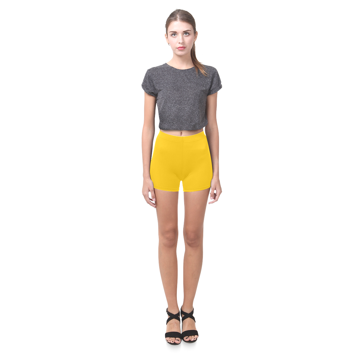 New! Old yellow artistic Bikini edition 70s color inspired Art Briseis Skinny Shorts (Model L04)