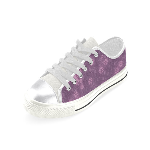 Snow stars lilac Canvas Women's Shoes/Large Size (Model 018)