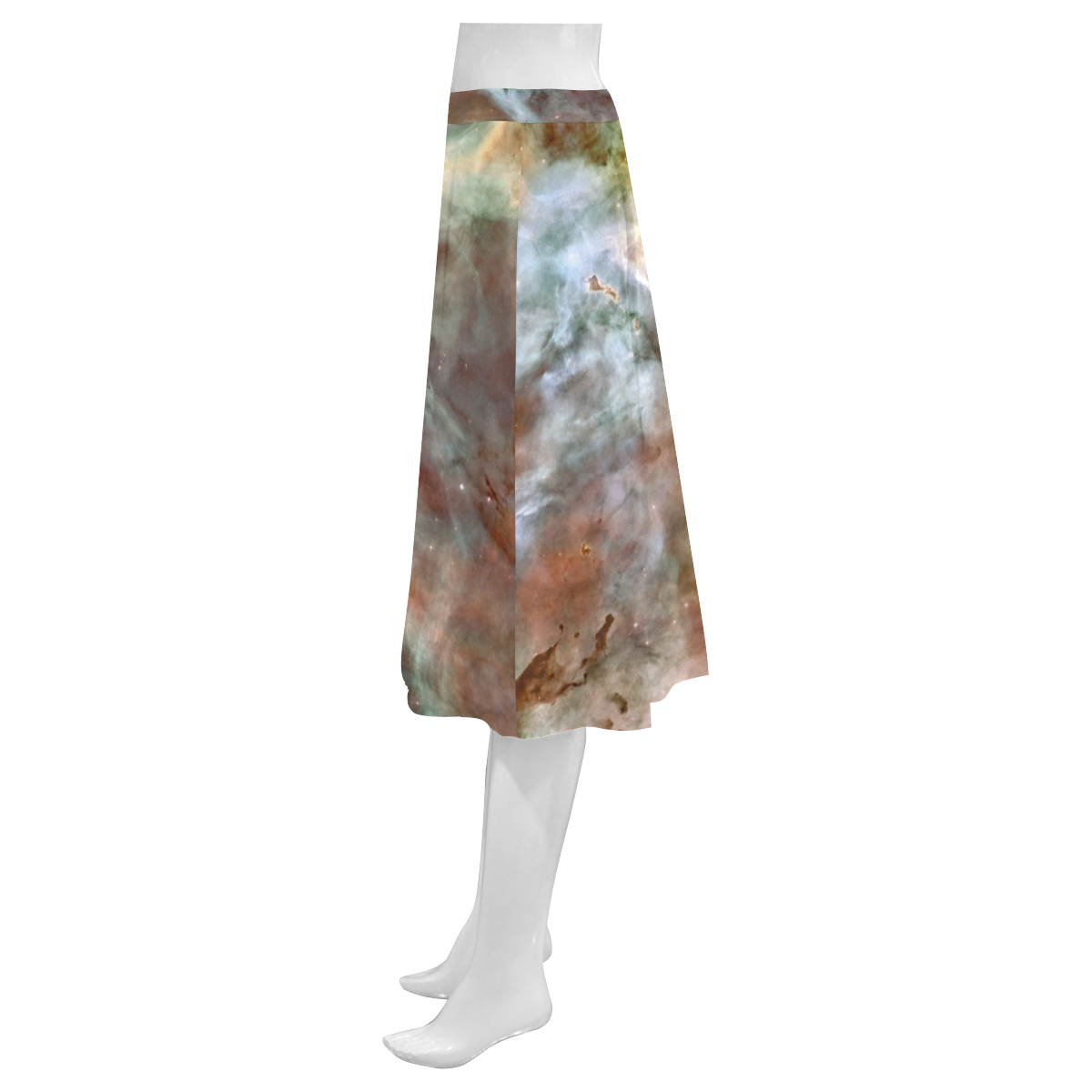Nebula Carina Mnemosyne Women's Crepe Skirt (Model D16)