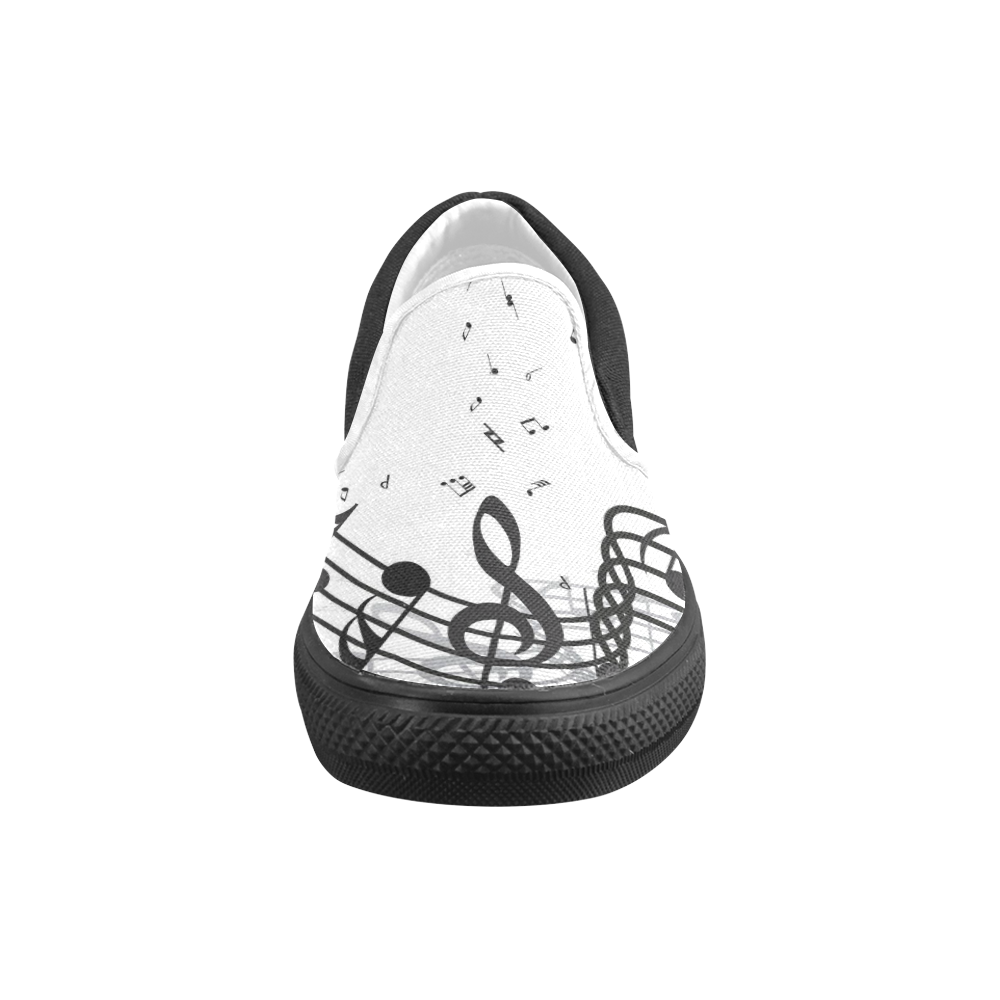 Music Women's Unusual Slip-on Canvas Shoes (Model 019)