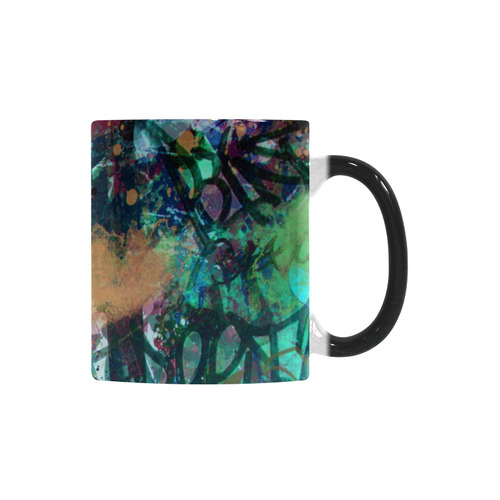 Graffiti Wall and Paint Splatter Custom Morphing Mug