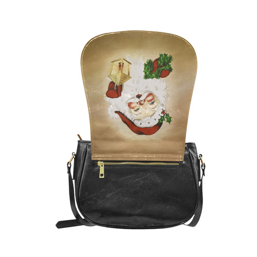 A cute Santa Claus with a mistletoe and a latern Classic Saddle Bag/Small (Model 1648)