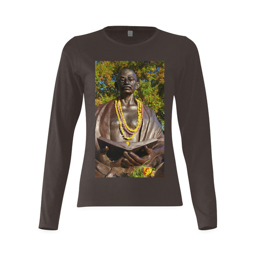 Mahatma Gandhi Sunny Women's T-shirt (long-sleeve) (Model T07)