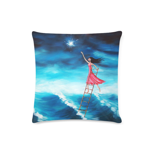 Reach for the Stars Custom Zippered Pillow Case 16"x16"(Twin Sides)