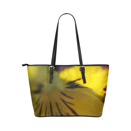 Glorious Yellow Leather Tote Bag/Small (Model 1651)