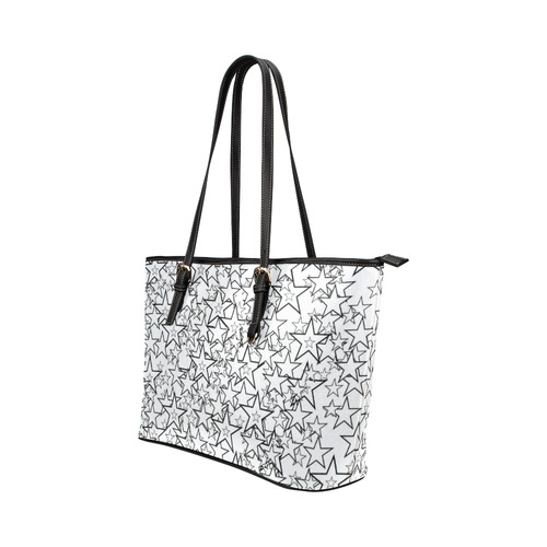 galexy of stars Leather Tote Bag/Large (Model 1651)