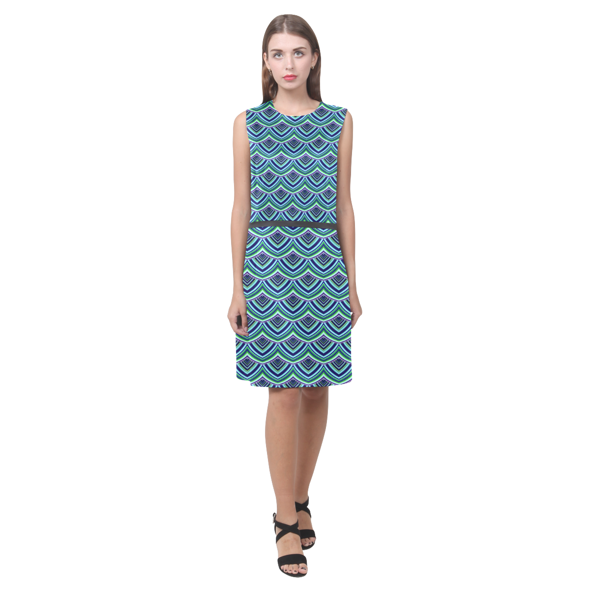 sweet pattern 19A Eos Women's Sleeveless Dress (Model D01)