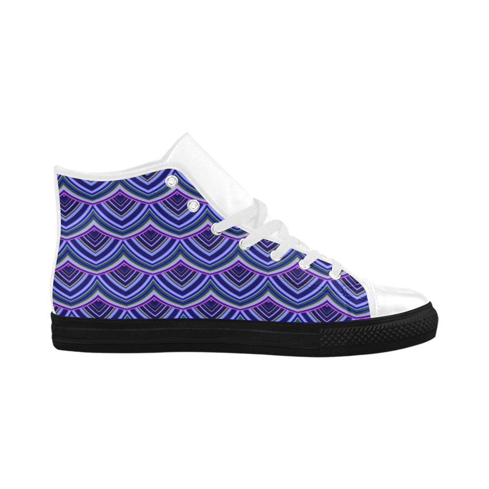 sweet pattern 19B Aquila High Top Microfiber Leather Women's Shoes/Large Size (Model 032)