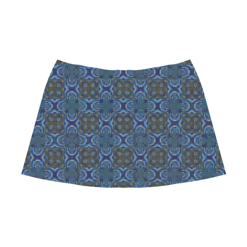 Blue Shadows Mnemosyne Women's Crepe Skirt (Model D16)