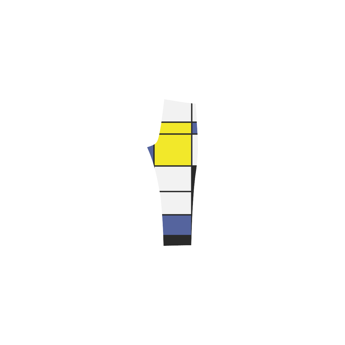 Mondrian, Minimalist Capri Legging (Model L02)