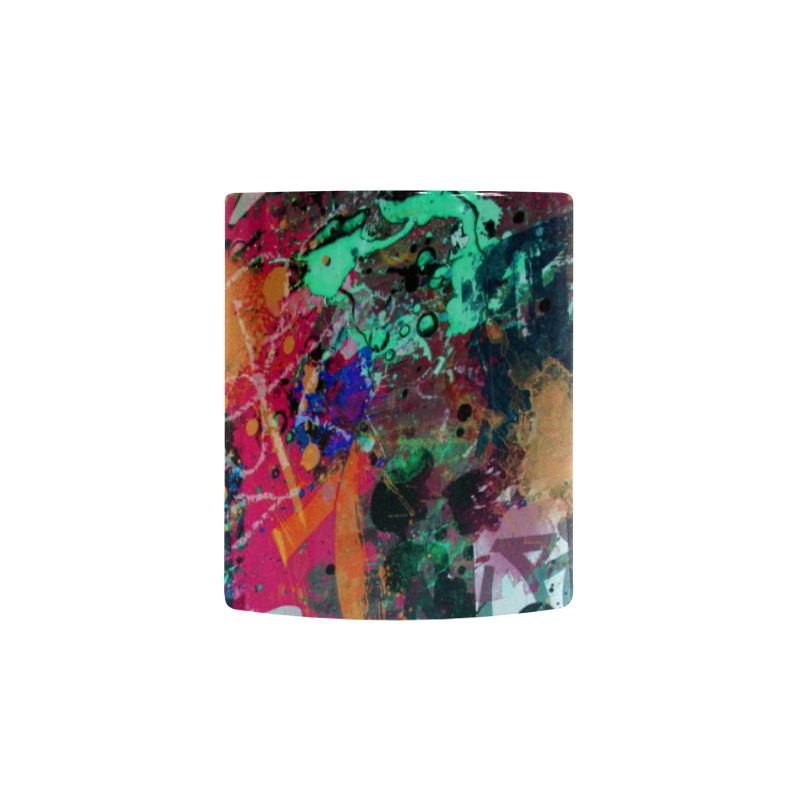 Graffiti Wall and Paint Splatter Custom Morphing Mug