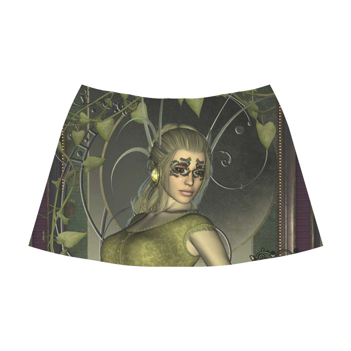 Wonderful fantasy women Mnemosyne Women's Crepe Skirt (Model D16)
