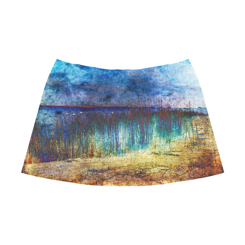 Blue Shore Mnemosyne Women's Crepe Skirt (Model D16)