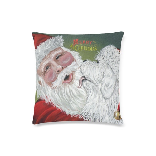 Christmas Kisses Custom Zippered Pillow Case 16"x16"(Twin Sides)