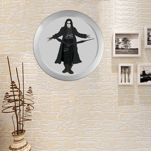 The Crow Silver Color Wall Clock