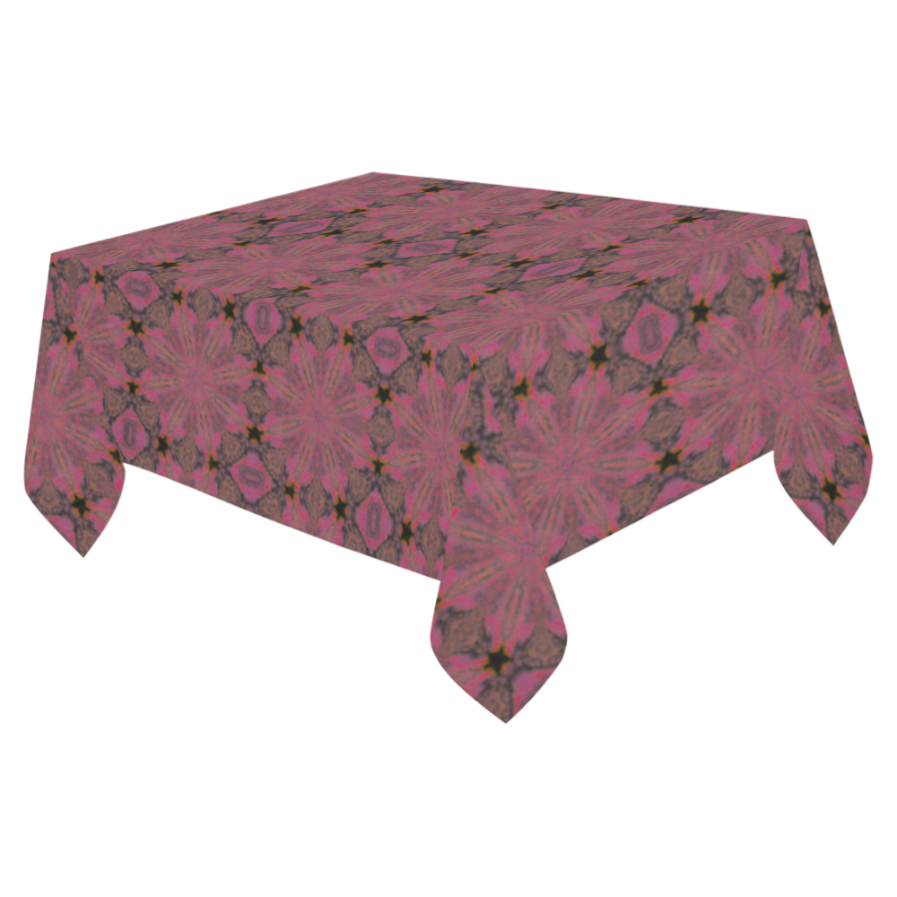 Rose Floral Cotton Linen Tablecloth 52"x 70"