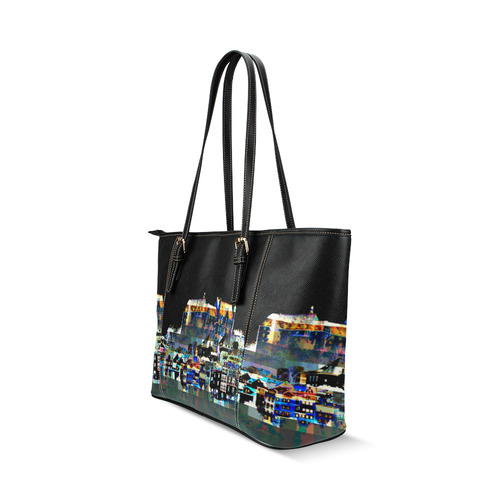 VELA Leather Tote Bag/Small (Model 1640)