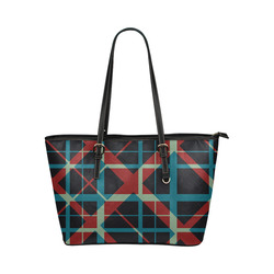 Plaid I Hipster Style  Shoulder Bag Purse Leather Tote Bag/Small (Model 1651)