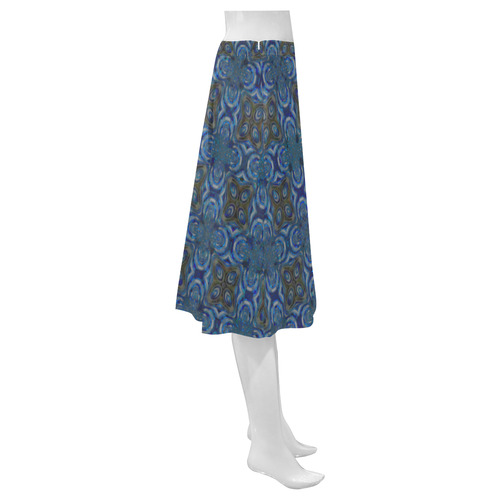 Blue Shadows Mnemosyne Women's Crepe Skirt (Model D16)