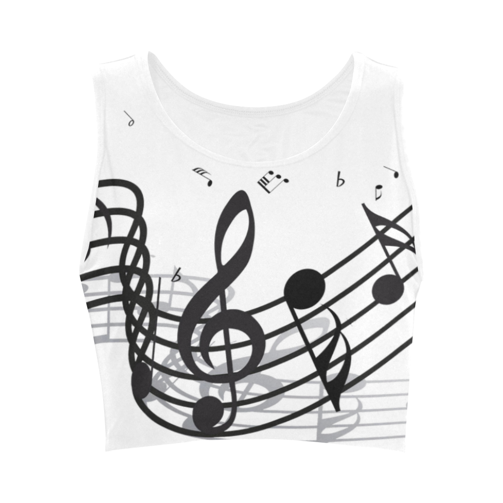 Music Women's Crop Top (Model T42)