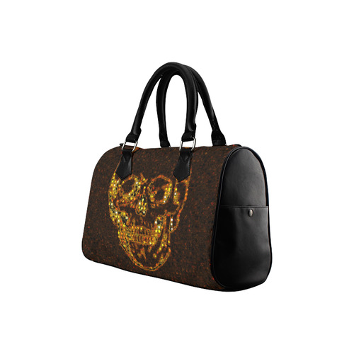 golden skull Boston Handbag (Model 1621)