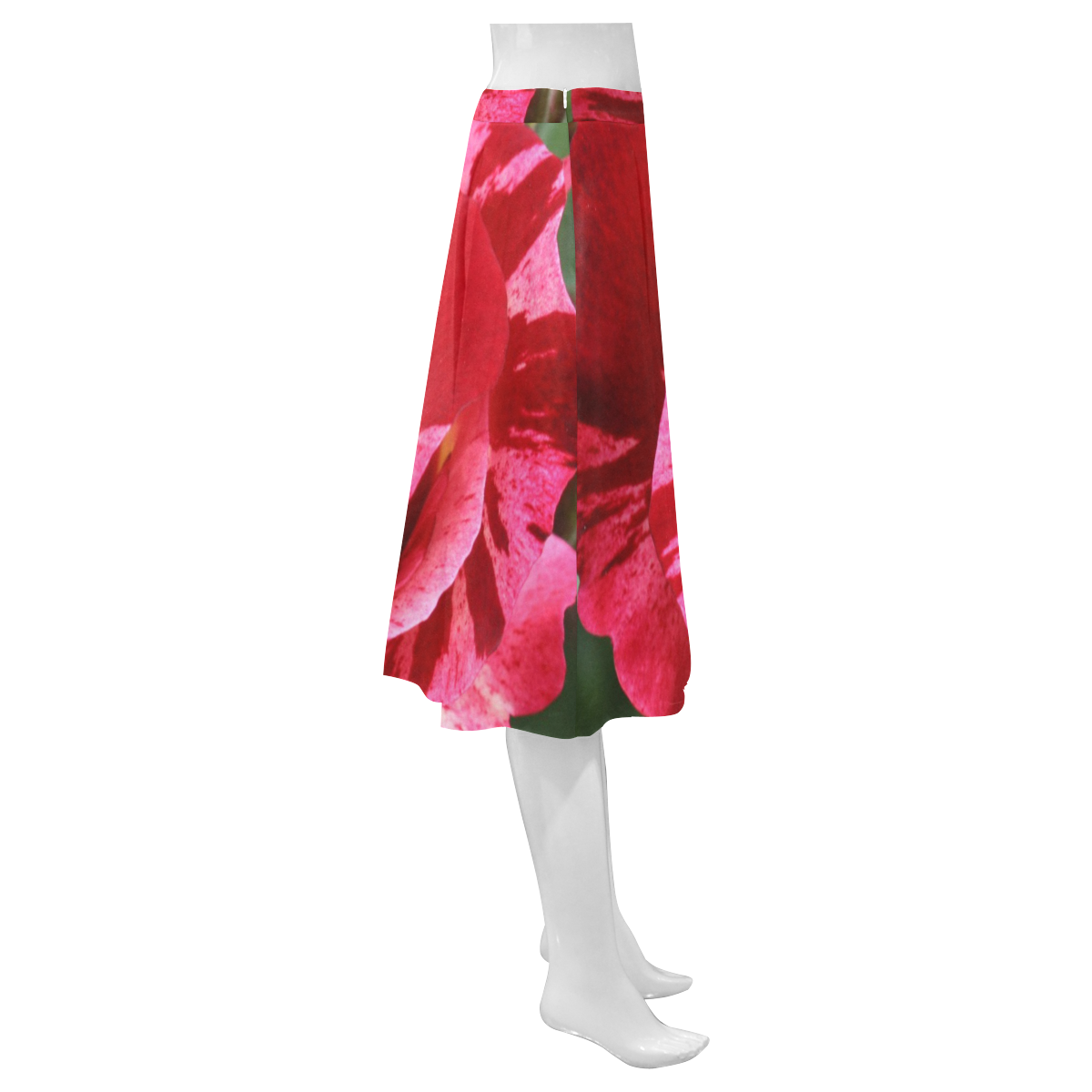 Pink Rose Mnemosyne Women's Crepe Skirt (Model D16)