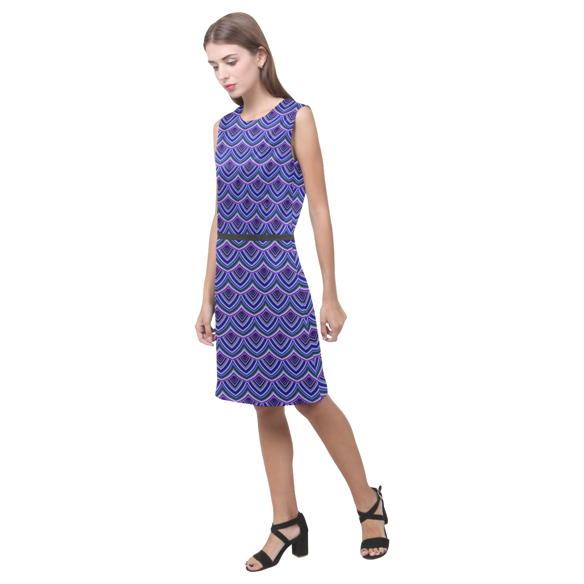 sweet pattern 19B Eos Women's Sleeveless Dress (Model D01)