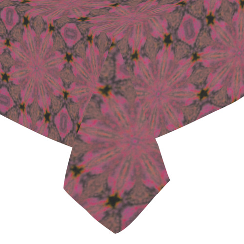 Rose Floral Cotton Linen Tablecloth 52"x 70"