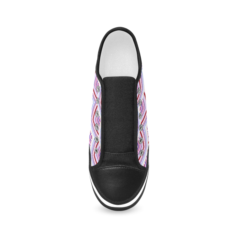 sweet pattern 19C Women's Canvas Zipper Shoes/Large Size (Model 001)