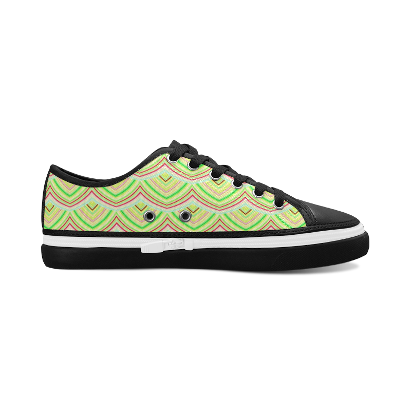 sweet pattern 19E Women's Canvas Zipper Shoes/Large Size (Model 001)