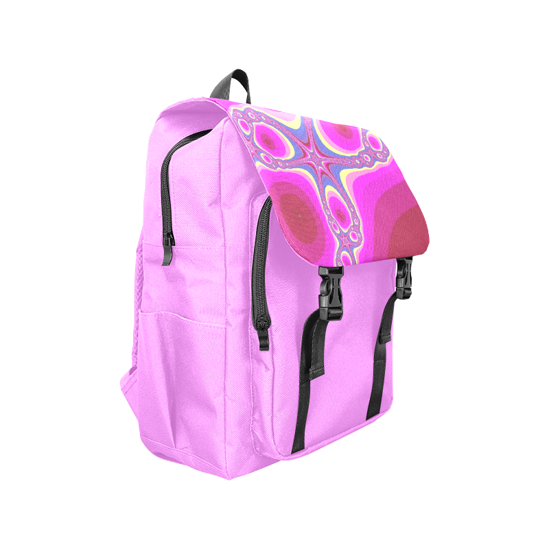 Fractal in pink Casual Shoulders Backpack (Model 1623)