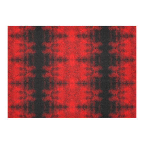 Red Black Gothic Pattern Cotton Linen Tablecloth 60"x 84"