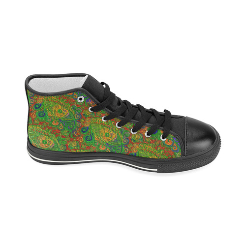Your Paisley Eye Oil Paint by MJS and Aleta Women's Classic High Top Canvas Shoes (Model 017)