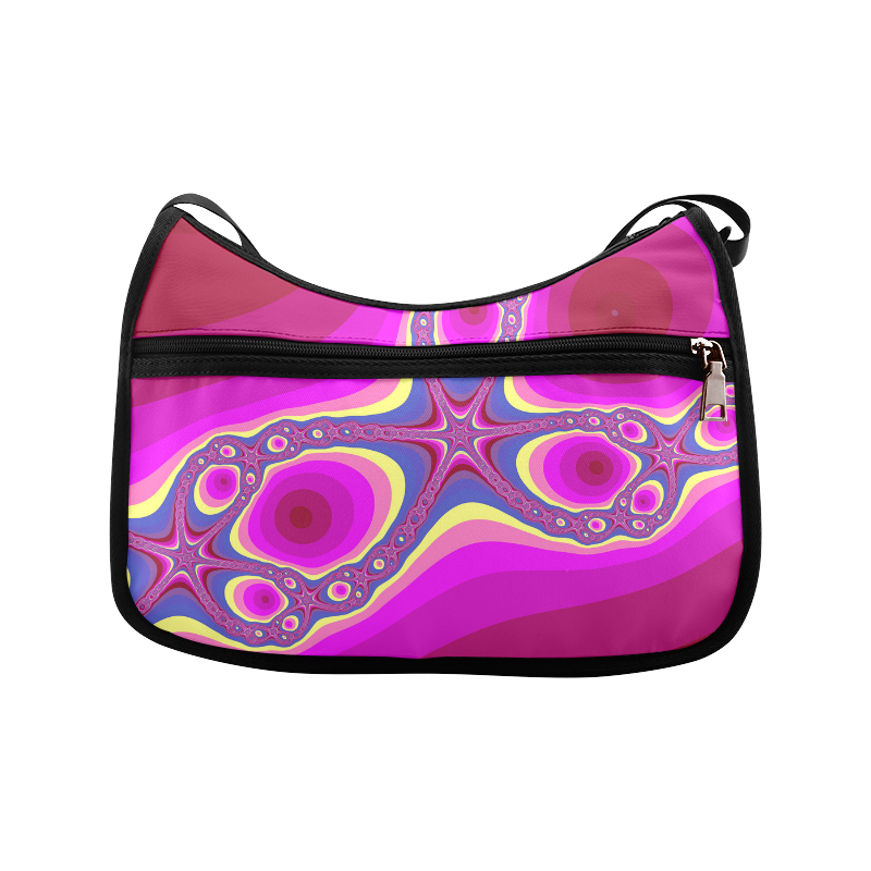 Fractal in pink Crossbody Bags (Model 1616)