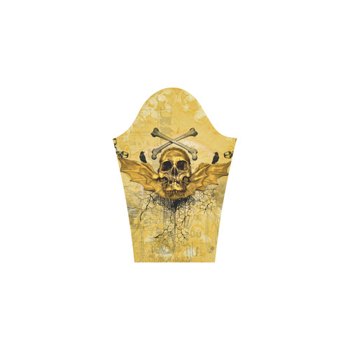 Awesome skull in golden colors Bateau A-Line Skirt (D21)