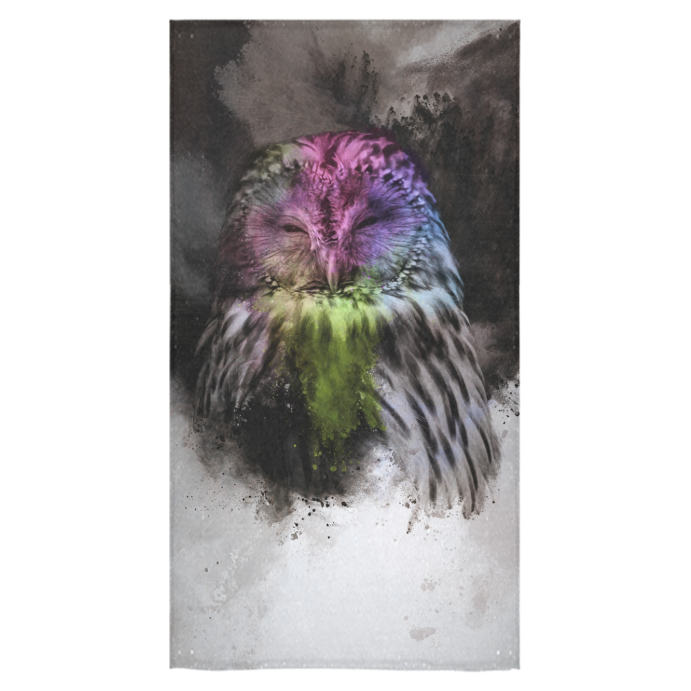 Abstract colorful owl Bath Towel 30"x56"