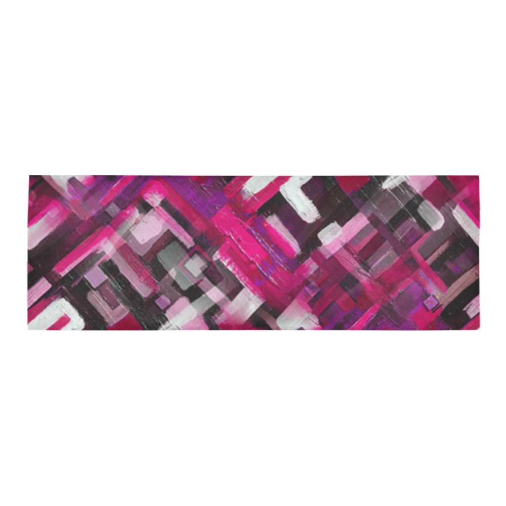 Painted Pink Punk Area Rug 9'6''x3'3''